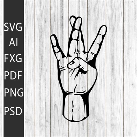 W Hand Sign Gesture Washington Svg Cut Files Vinyl Clip Art | Etsy