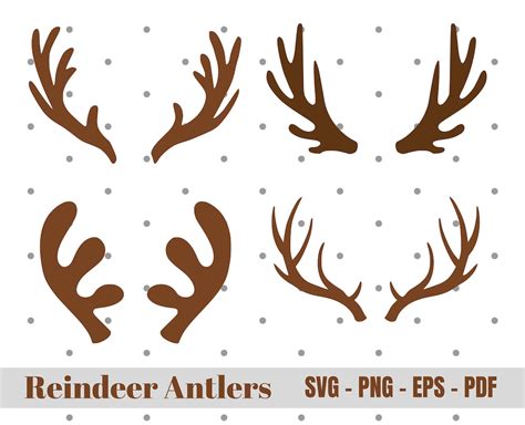 Reindeer Antlers SVG Deer Antlers Svg Christmas Svg Deer Svg Merry ...