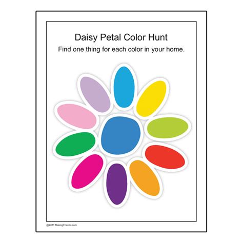 Daisy Petal Color Hunt Free Download - MakingFriends