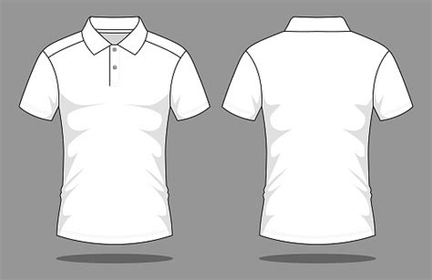 Blank White Polo Shirt Vector For Template Stock Illustration - Download Image Now - iStock