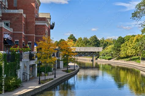 Naperville Riverwalk; Crown Jewel of Naperville; River in downtown ...