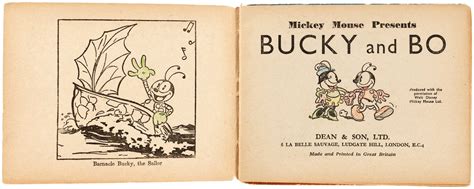 Hake's - "MICKEY MOUSE PRESENTS BUCKY AND BO" ENGLISH BOOK.