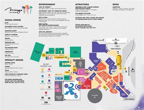 Map Of The Mirage Las Vegas - Charis Augustina