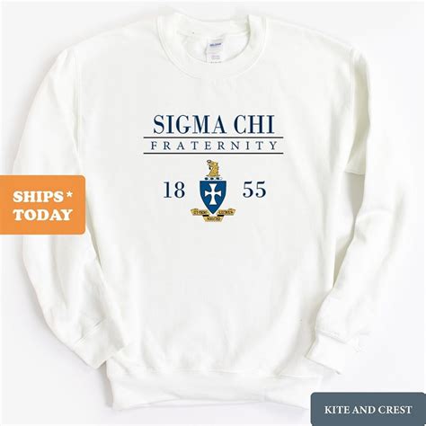 Sigma Chi Sweatshirt Sigma Chi Large Crest Crewneck | Etsy