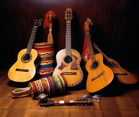 Premium AI Image | Instruments used in traditional Mexican folk music