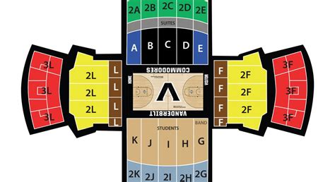 Vanderbilt Basketball Stadium Seating Chart