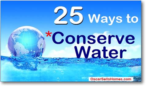 Water Conservation ways to conserve