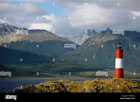 Lighthouse At The End Of The World on Isla de los Estados in The Beagle Channel Ushuaia ...