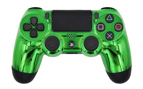 PS4 Pro Chrome Green Custom Modded Controller