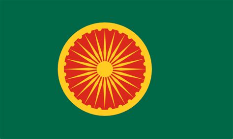 Flag of United Bengal (Flag of Bangladesh with India’s Ashoka Chakra ...