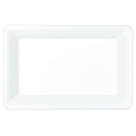 White Plastic Tray 24cm x 36cm | Express Party Supplies