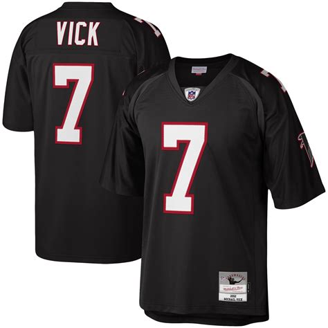 Men's Atlanta Falcons Michael Vick Mitchell & Ness Black 2002 Authentic ...