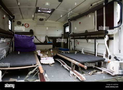 Belgian Army Military Ambulance interior Stock Photo - Alamy