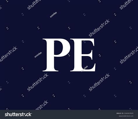 Pe Logo Design Vector Template Stock Vector (Royalty Free) 2163437631 | Shutterstock