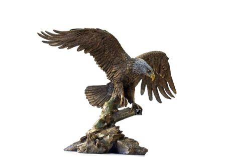 Bald Eagle Statue. Bald Eagle Open Wings Sculpture. - Etsy