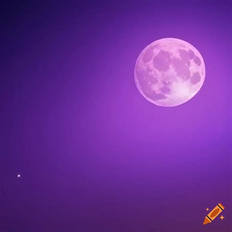Purple starry night sky with moon on Craiyon