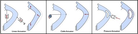 Three types of actuation that are considered in this study: (a) Linear... | Download Scientific ...