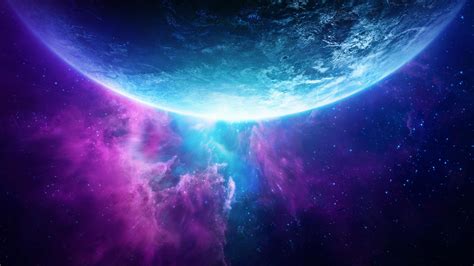 2048x1152 Blue Bright Space Art 2048x1152 Resolution HD 4k Wallpapers, Images, Backgrounds ...