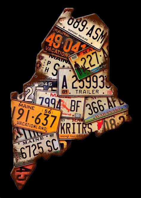 Maine License Plate Sign | Garage Art™