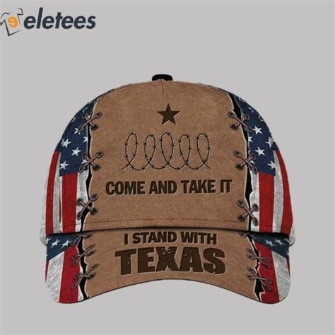 I Stand With Texas Come And Take It Razor Wire Border 3D Hat