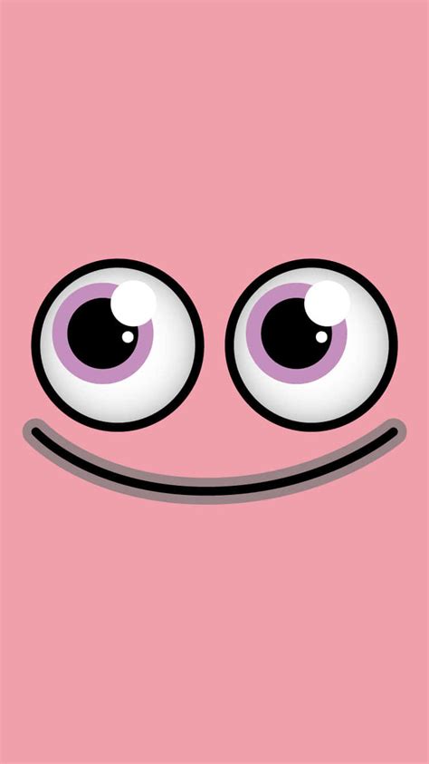 Download Pink Smiley Face Cartoon Wallpaper | Wallpapers.com