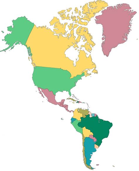 Mapa de América: Político y Físico (Mudo y con Nombres) + Países