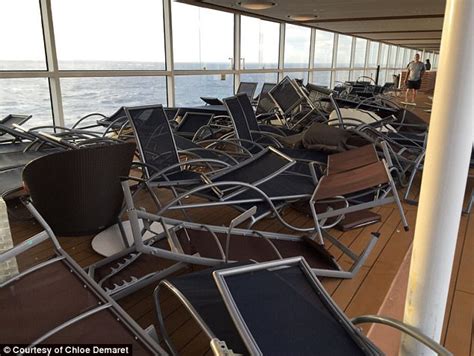 Footage inside Royal Caribbean cruise ship during storm | Daily Mail Online