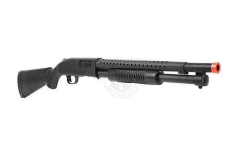 Airsoft M500 Tactical Full Stock Pump Action Spring Shotgun - High ...