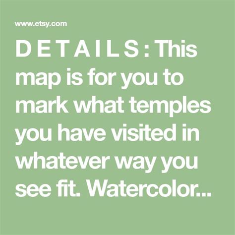 LDS Temple Map | Etsy | Lds temples map, Lds temples, Lds