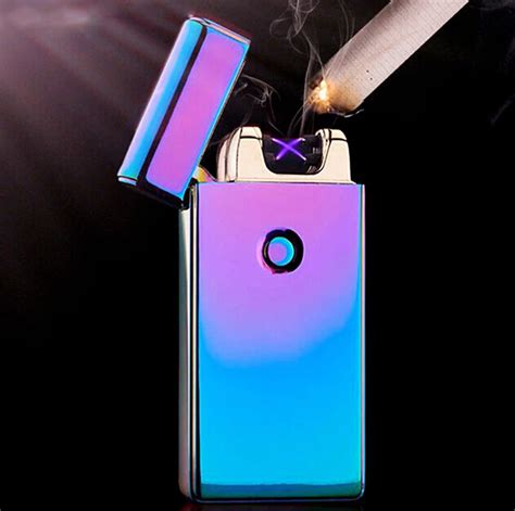 Newest Electric Lighter Dual Arc Cigarette Plasma Recharge Windproof Flameless USB Tobacco ...