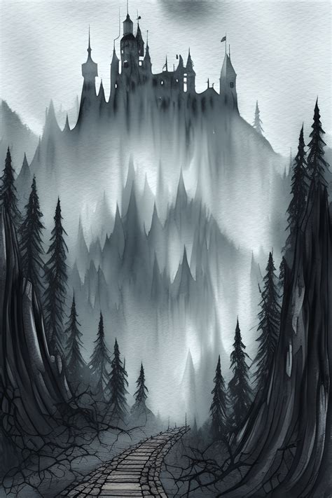 Gothic Forest Scene · Creative Fabrica