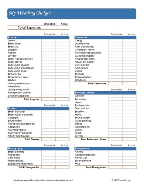 Free Wedding Budget Worksheet | Wedding budget template, Wedding budget spreadsheet, Free ...