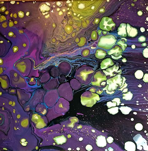 Fluid Art, Acrylic Pour "Space Frogs" Watch the process of this poor on my Youtube Channel ...