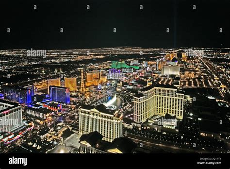 Aerial Las Vegas Strip Las Vegas Nevada Stock Photo - Alamy