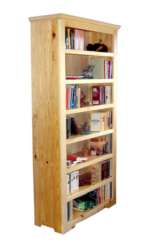 Natural Pine Bookcase: This classic pine bookcase features two fixed ...