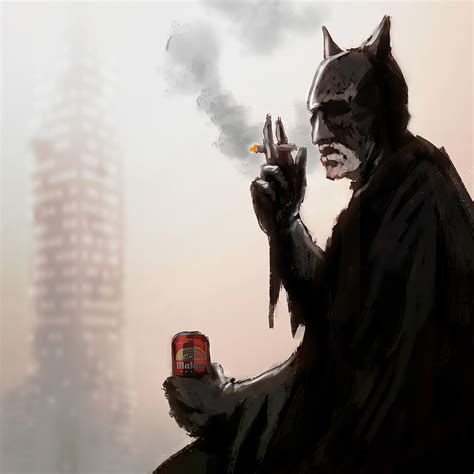 2048x2048 Batman Smoking And Drinking Beer Art Ipad Air HD 4k Wallpapers, Images, Backgrounds ...