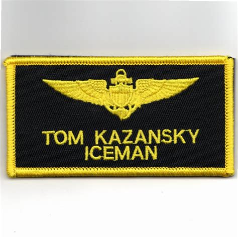 Tom ICEMAN Kazansky TOP GUN MOVIE F-14 TOMCAT Movie Squadron Patch Set ...