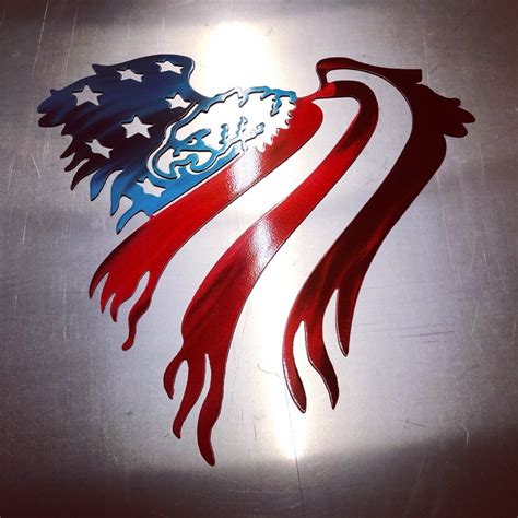 American Eagle / Metal Flag / Metal Wall Art - Etsy