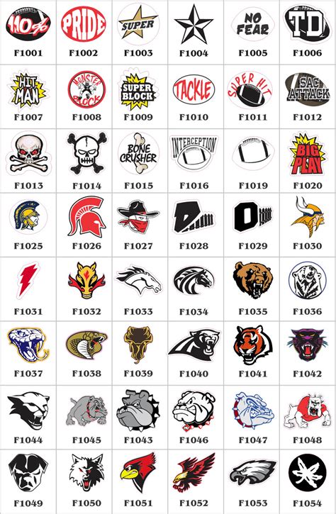 Football Helmet Award Decals Sold in Sheets of 25 Stickers - Etsy