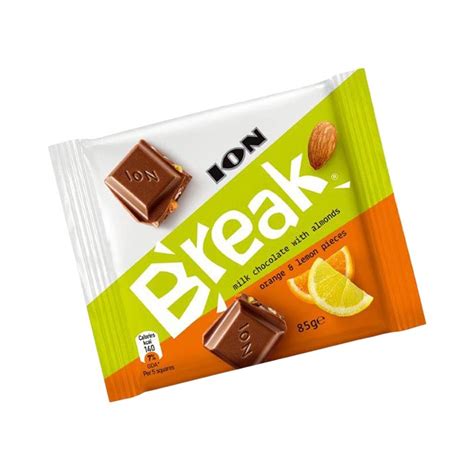 Break milk chocolate with almonds, orange and lemon | ELKA SA