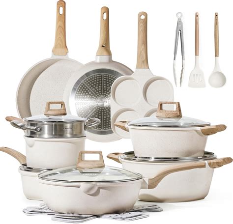 Amazon.com: CAROTE 21Pcs Pots and Pans Set, Nonstick Cookware Sets ...