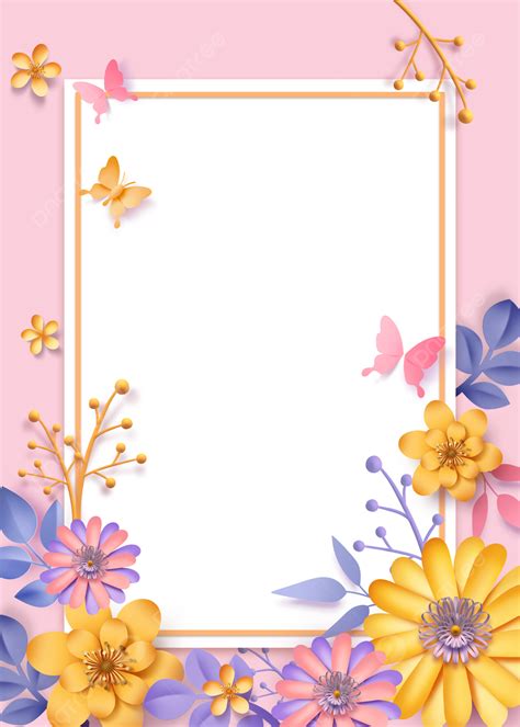 Floral Paper Border Design Flower Paper Border Design Butterf – NBKomputer