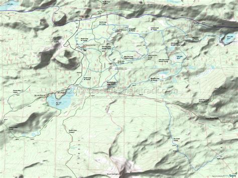 Santiam Pass Ray Benson Sno-Park, Corbett Sno-Park XC Trails Topo Map