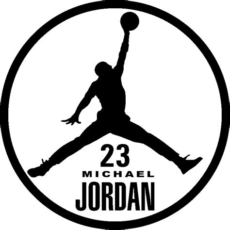 Sticker Michael Jordan round Color Black Dimension (largest side) 10 cm