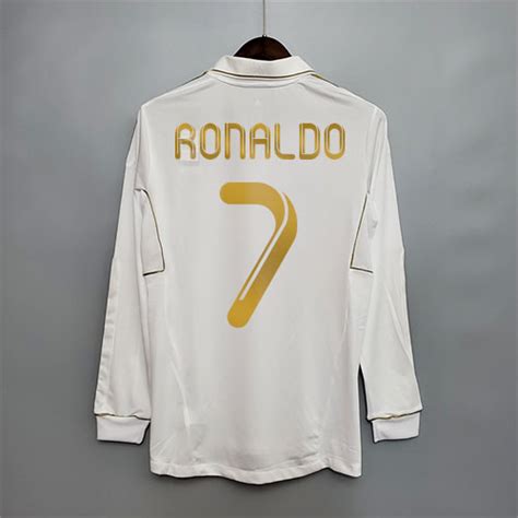 [Premium Quality] Real Madrid Home Ronaldo 11 12 Retro Jersey Full ...