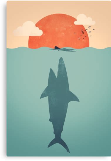 Shark Attack Canvas Print by filiskun in 2021 | Shark painting, Shark illustration, Art prints