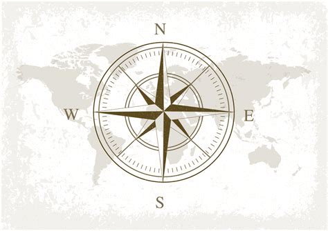 Map Compass Png 328917 World Map - Clip Art Library