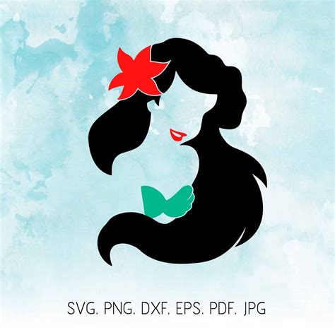 Ariel Silhouette Svg Free