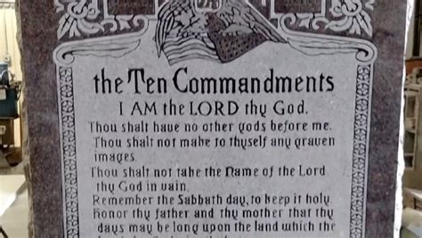 Ten Commandments monument installed outside Arkansas Capitol - CBS News