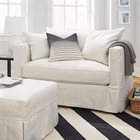 Slipcover Only for Willow II Slipcovered Chair and a Half | Crate ...